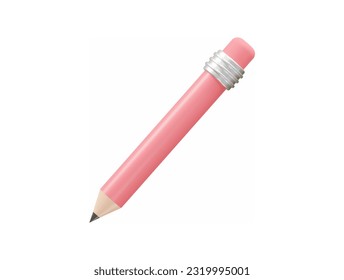 Pencil icon 3d illustration vector