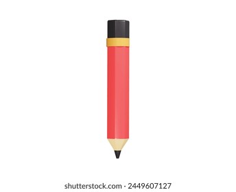  Pencil icon 3d render illustration