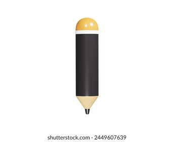  Icono de lápiz Ilustración de renderizado 3d