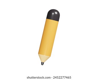 Icono de lápiz Ilustración de renderizado 3d