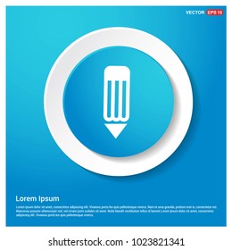 Pencil icon Abstract Blue Web Sticker Button