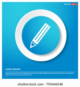 Pencil icon Abstract Blue Web Sticker Button