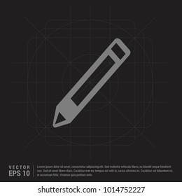 Pencil icon - Black Creative Background
