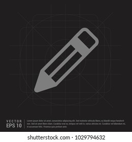 Pencil icon - Black Creative Background