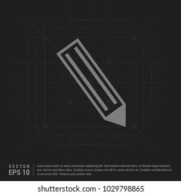 Pencil icon - Black Creative Background