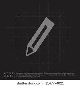 Pencil icon - Black Creative Background - Free vector icon