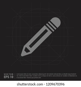 Pencil icon - Black Creative Background - Free vector icon