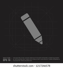 Pencil icon - Black Creative Background - Free vector icon