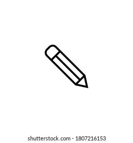 Pencil Icon  in black line style icon, style isolated on white background