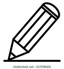 Pencil Icon In Black Outline