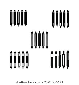 Pencil icon black vector design