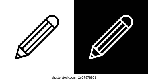 Pencil icon in black vector format