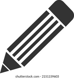 Icono de lápiz Ilustrador vector negro en símbolo de fondo blanco