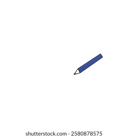 Pencil icon. Blue pencil for mobile concept and web design. vector illustration. digital art illustration.