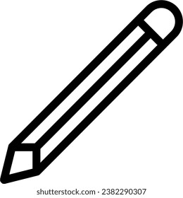 The pencil icon can depict teaching or art, this icon has a line style