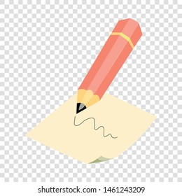 Pencil icon. Cartoon illustration of pencil vector icon for web