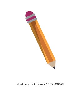 pencil icon cartoon isolated vector illustration graphic design