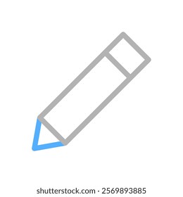 Pencil icon. Concept of writing, drawing, and editing.