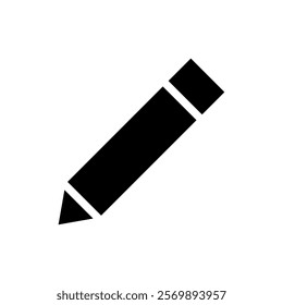 Pencil icon. Concept of writing, drawing, and editing.