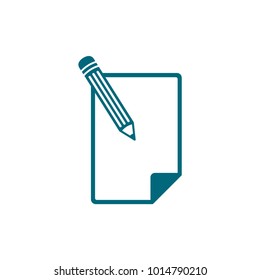 pencil icon conception with paper symbol 