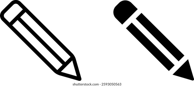 Pencil icon design symbol set