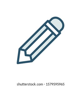 Pencil icon design template, color style