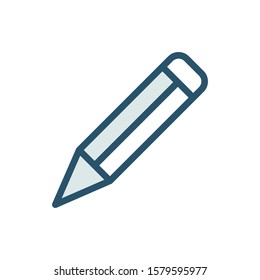 Pencil icon design template, color style