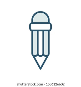 Pencil icon design template, color style