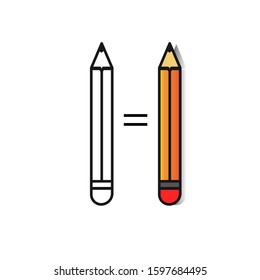 Pencil icon design template EPS 10