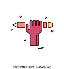 Pencil icon design vector