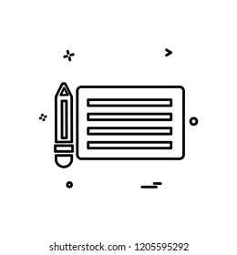 Pencil icon design vector