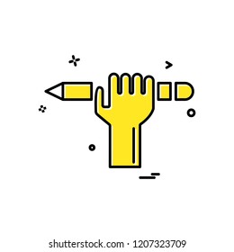 Pencil icon design vector