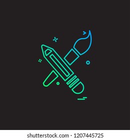 Pencil icon design vector