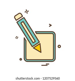 Pencil icon design vector 