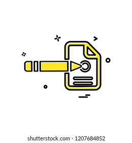 Pencil icon design vector