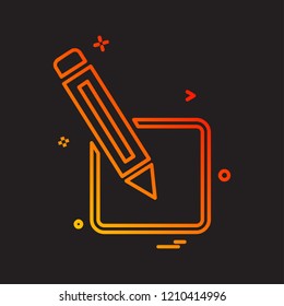 Pencil icon design vector 