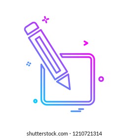 Pencil icon design vector 