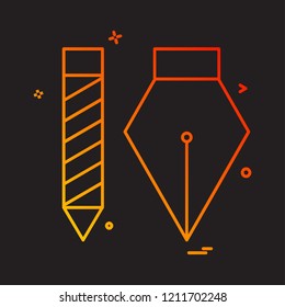 Pencil icon design vector