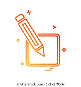 Pencil icon design vector 