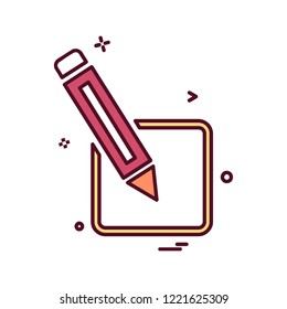 Pencil icon design vector 