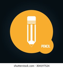 pencil icon design, vector illustration eps10 graphic 