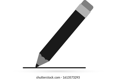 Pencil icon. Doodle drawing by hand design. School symbol. Vector stock illustration