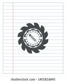 pencil icon pencil draw. Vector Illustration. Detailed.