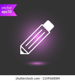 Pencil icon. Pencil for drawing. EPS 10 flat symbol