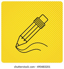 Pencil icon. Drawing tool sign.