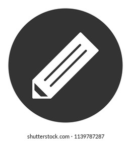 Pencil icon. Pencil for drawing. Vector flat sign. Grey background.