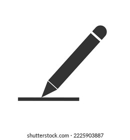 Icono de lápiz. Ilustración vectorial de dibujo.