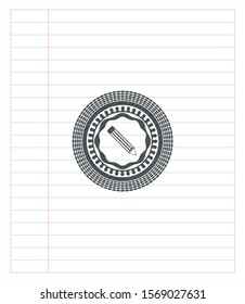 pencil icon drawn with pencil strokes. Vector Illustration. Detailed.