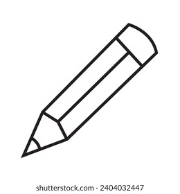 Pencil icon. Edit symbol. Draw sign, flat vector element isolated on white background. Simple vector illustration for graphic and web design.