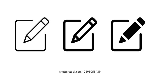 Pencil icon, Edit icon vector illustration for web, ui, and mobile apps